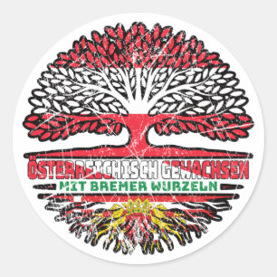 Bremen Bremer Österreichisch Österreich Baum Classic Round Sticker
