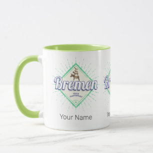 Bremen City Germany Retro Town Musicians Vintage Mug
