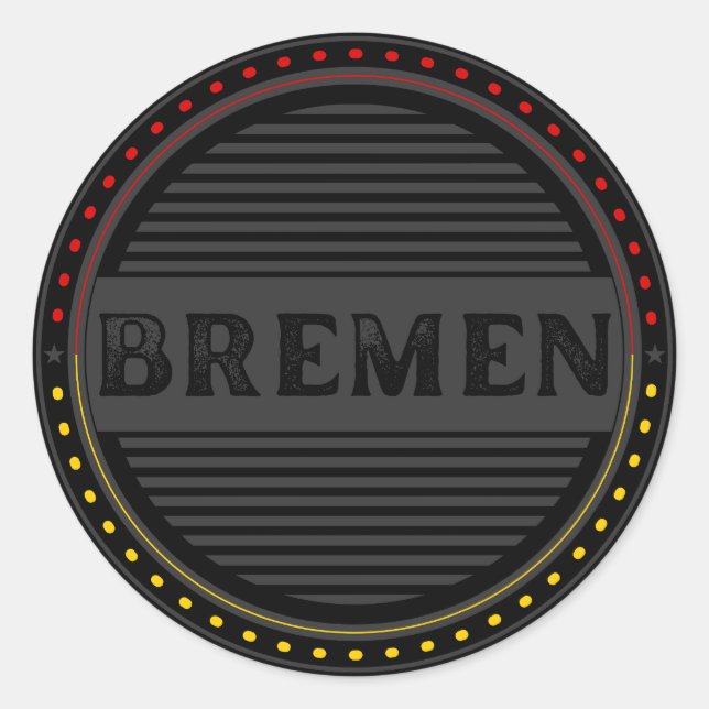 Bremen City Pride Emblem – German Identity Classic Round Sticker (Front)