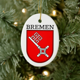 Bremen Coat of Arms Ceramic Tree Decoration