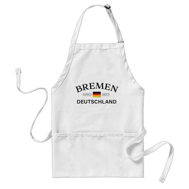 Bremen Deutschland Coordinates German Standard Apron (Front)