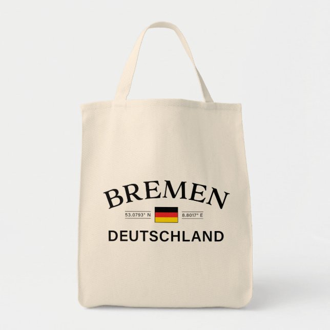 Bremen Deutschland Coordinates German Tote Bag (Front)
