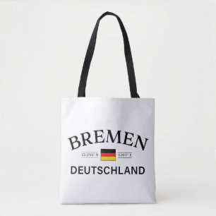 Bremen Deutschland Coordinates German Tote Bag