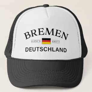 Bremen Deutschland Coordinates German Trucker Hat