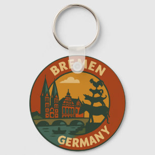 Bremen Germany City Art Key Ring
