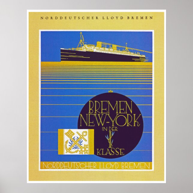 Bremen - NewYork in der 1st Classe Poster (Front)