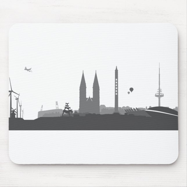 Bremen Skyline Mouse Mat (Front)