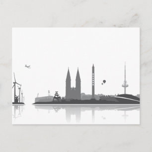 Bremen Skyline - Postkarte / Grußkarte Postcard