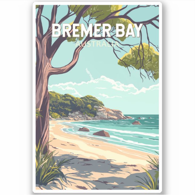 Bremer Bay Australia Travel Art Vintage (Front)
