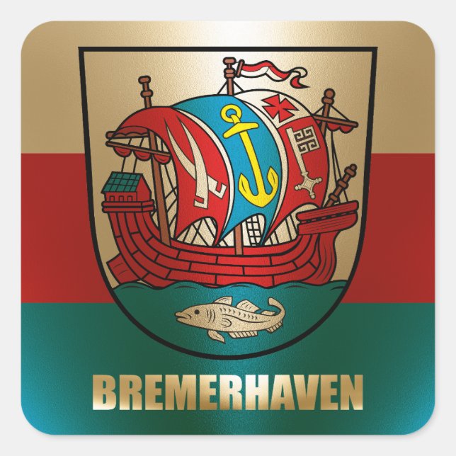 Bremerhaven                                        square sticker (Front)
