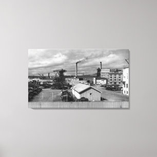 Bremerton, WA View of US Navy Yard Photograph Canvas Print