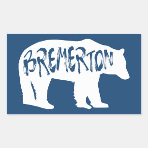 Bremerton Washington Bear Rectangular Sticker
