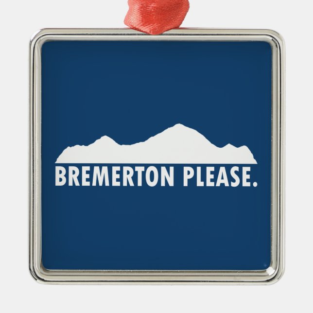 Bremerton Washington Please Metal Tree Decoration (Front)
