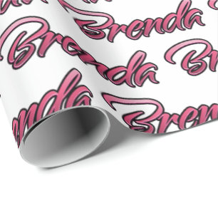 Brenda faded pink personalized gift paper