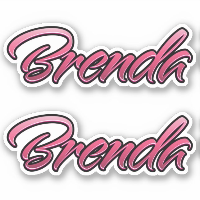 Brenda faded pink stickers sticker sticker set (Front)
