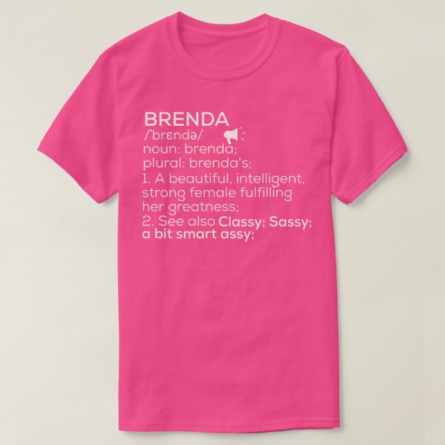 Brenda Name Definition Brenda Female Name 1 T-Shirt (Design Front)