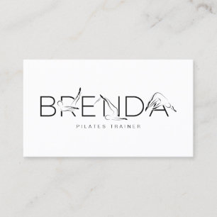 BRENDA Name Pilates Instructor  Business Card