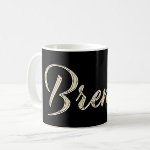 Brenda white gold Handwriting Tasse Kaffeetasse Coffee Mug