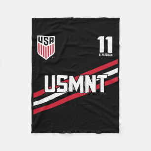 Brenden Aaronson 11 Navy Usmnt Officially Licensed Fleece Blanket