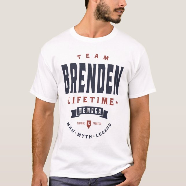 Brenden Personalized Name Birthday Gift T-Shirt (Front)