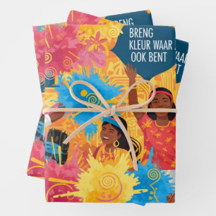 Breng Kleur" Suriname Phagwa / Holi Wrapping Paper