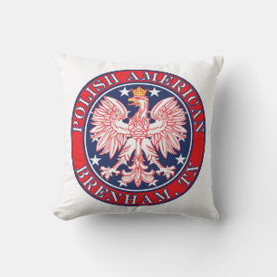 Brenham Texas Polish American Eagle Cushion