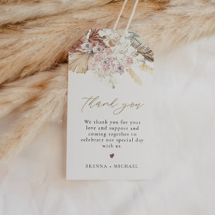 BRENNA Bohemian Dry Palm Earth Tone Gift Tags