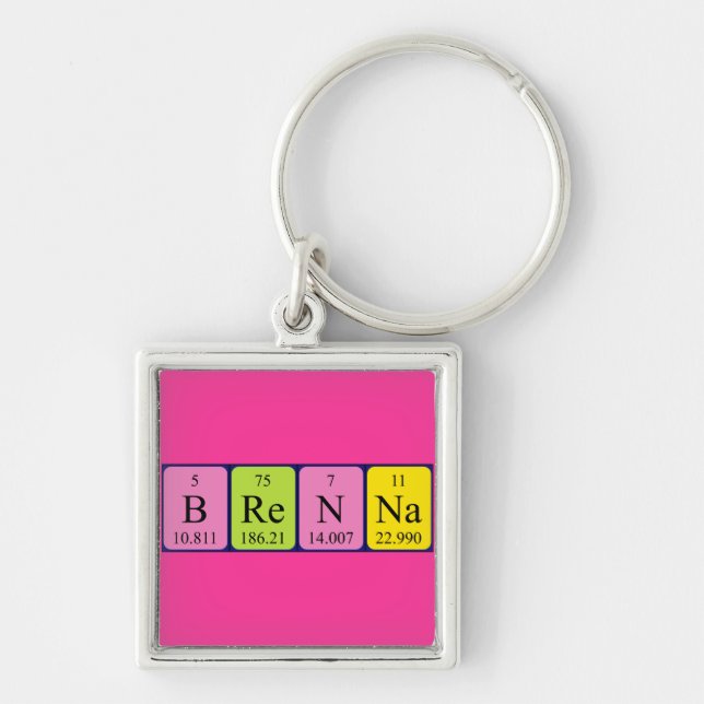Brenna periodic table name keyring (Front)