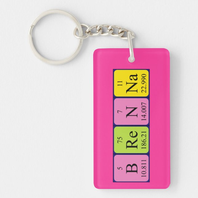 Brenna periodic table name keyring (Front)