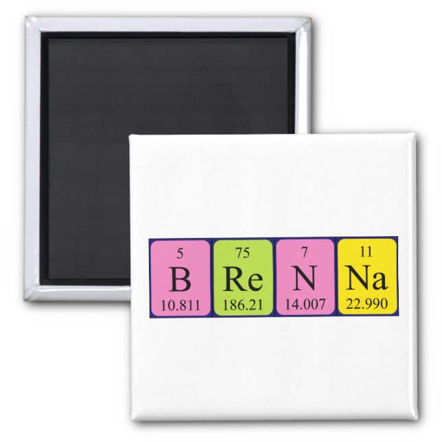 Brenna periodic table name magnet (Front)