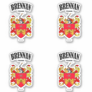Brennan Crest Irish Translation & Meaning (x4)