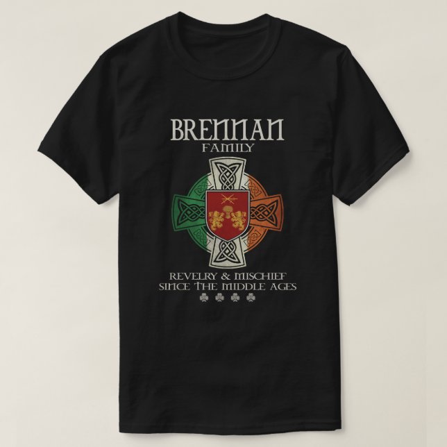 Brennan Family Ireland Brennan surname T-Shirt (Design Front)
