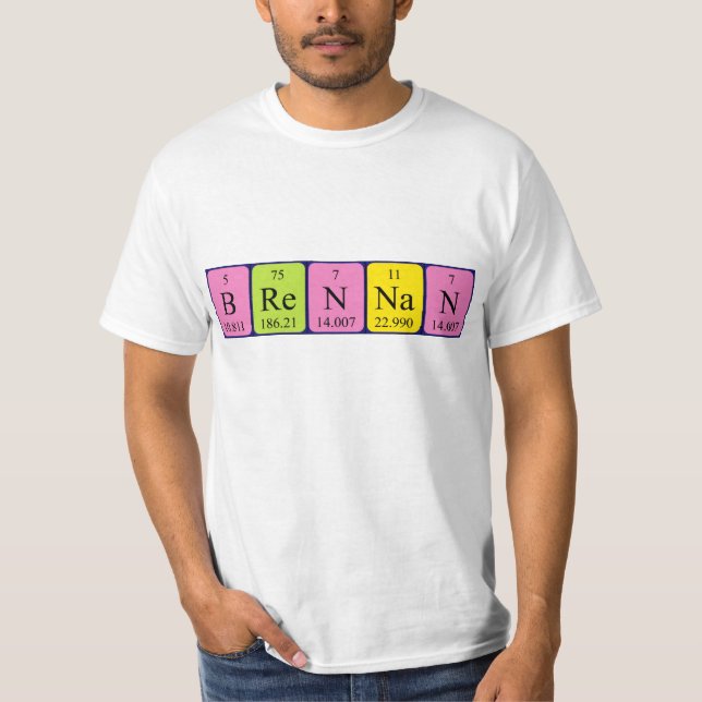Brennan periodic table name shirt (Front)