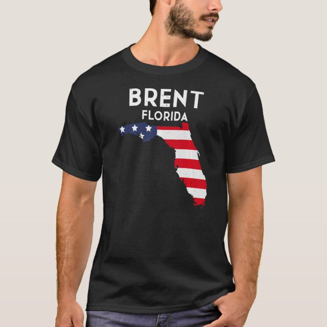 Brent Florida USA State America Travel Floridian   T-Shirt (Front)
