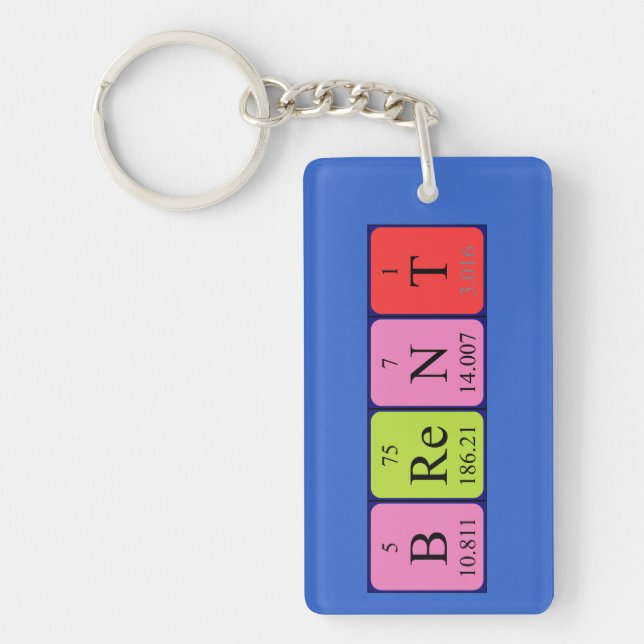 Brent periodic table name keyring (Front)
