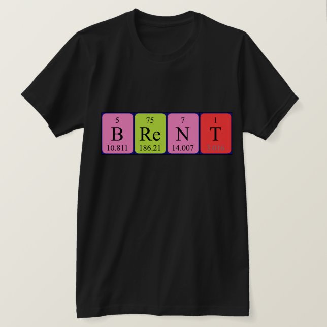 Brent periodic table name shirt (Design Front)