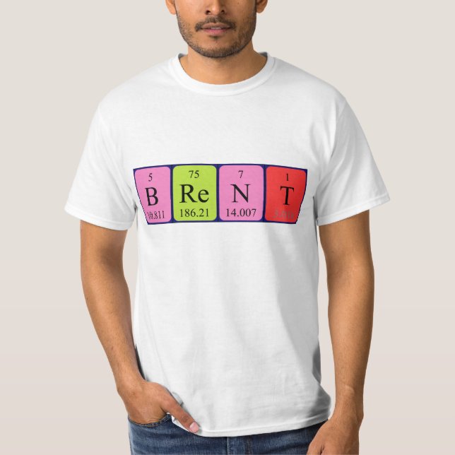 Brent periodic table name shirt (Front)