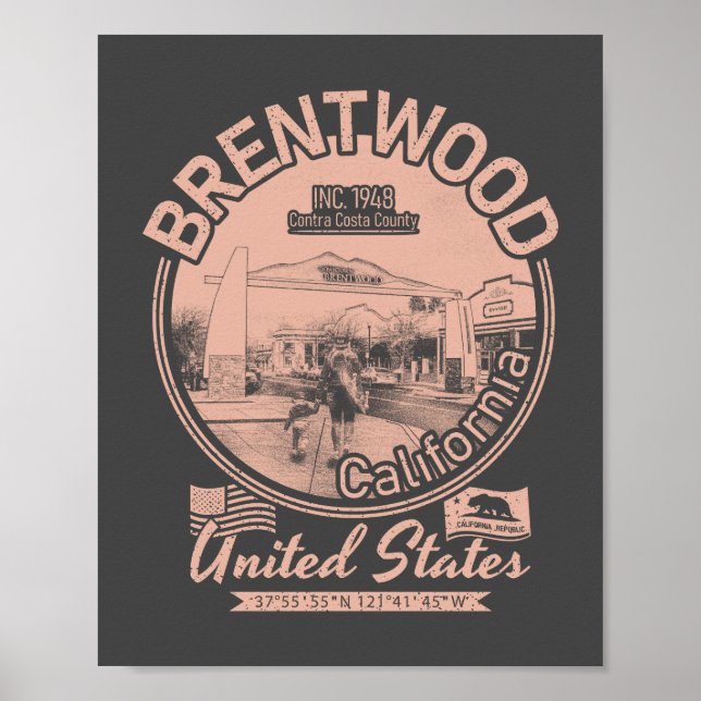 BRENTWOOD CALIFORNIA - CITY OF BRENTWOOD CA POSTER (Front)