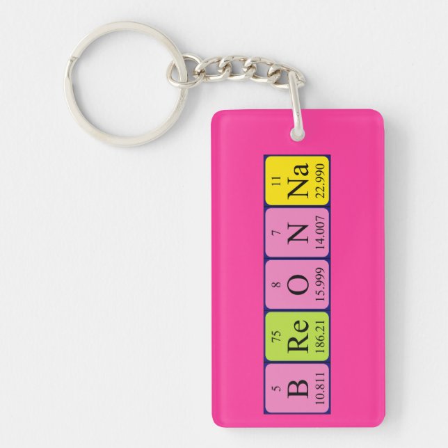 Breonna periodic table name keyring (Front)