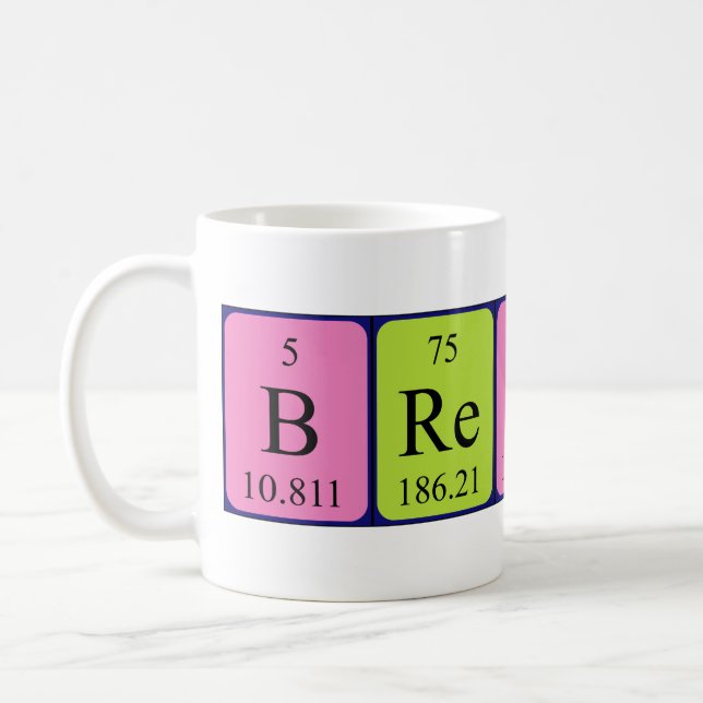 Breonna periodic table name mug (Left)