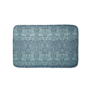Brer Rabbit by William Morris Blue Textile Pattern Bath Mat