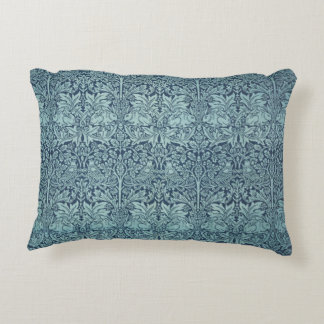 Brer Rabbit by William Morris Blue Textile Pattern Decorative Cushion