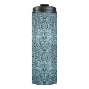 Brer Rabbit by William Morris Blue Textile Pattern Thermal Tumbler
