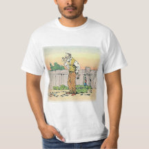 Brer Rabbit peeks & watches Mr Man in the Garden