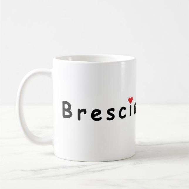 Brescia Italy, I love Brescia Coffee Mug (Left)