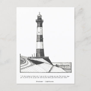 Breskens Lighthouse Netherlands Illustration Postcard
