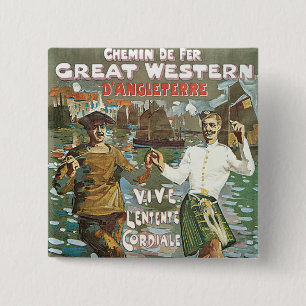 Brest á Londres 18 heurs 15 Cm Square Badge