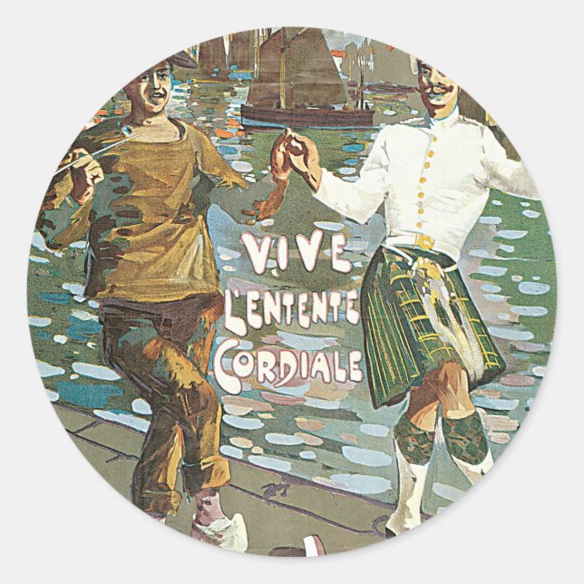 Brest á Londres 18 heurs Classic Round Sticker (Front)