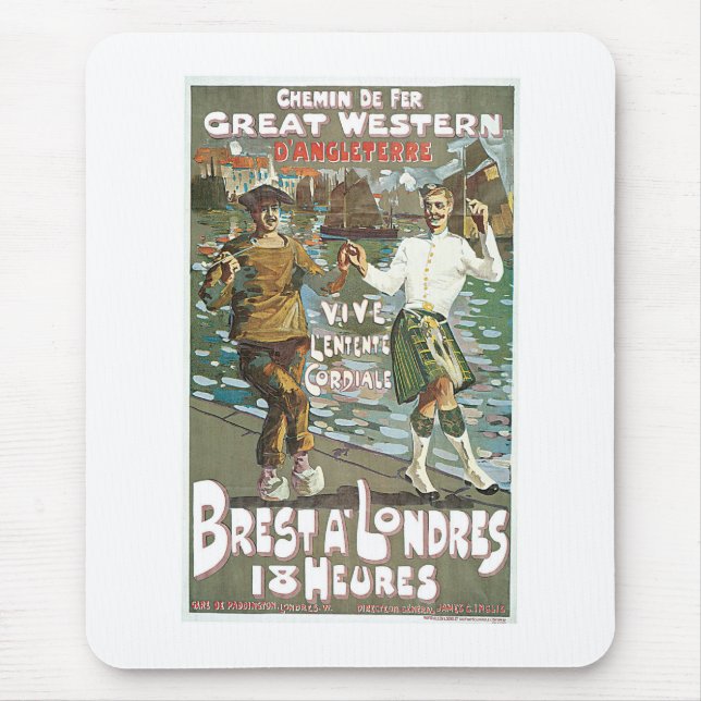Brest á Londres 18 heurs Mouse Mat (Front)
