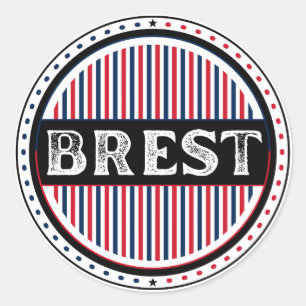 Brest City Pride Emblem – French Identity Classic Round Sticker